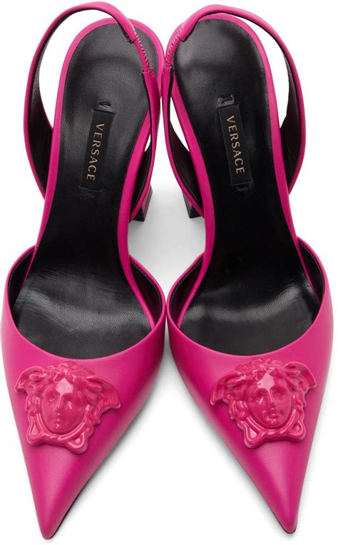 versace herl|Versace pink shoes.